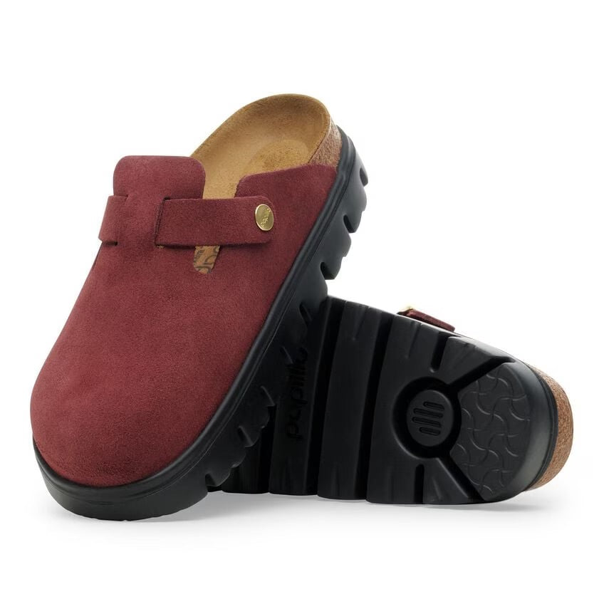 Birkenstock Papillio BOSTON CHUNKY 1030400 Zinfandel | Suède Largeur Étroite - Dealorys