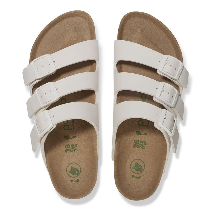 Birkenstock Papillio FLORIDA FLEX PLATFORM VEGAN 1029751 Eggshell | Birko-Flor Largeur Étroite - Dealorys