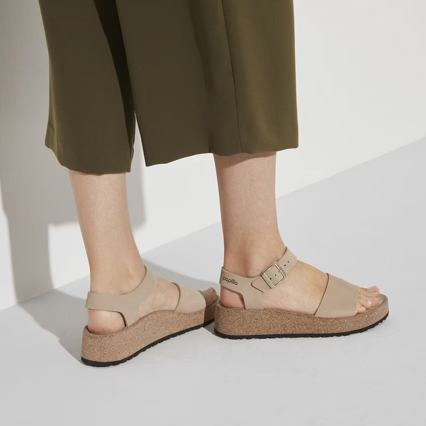 Birkenstock Papillio GLENDA 1022966 Sandcastle | Nubuck Largeur Étroite - Dealorys