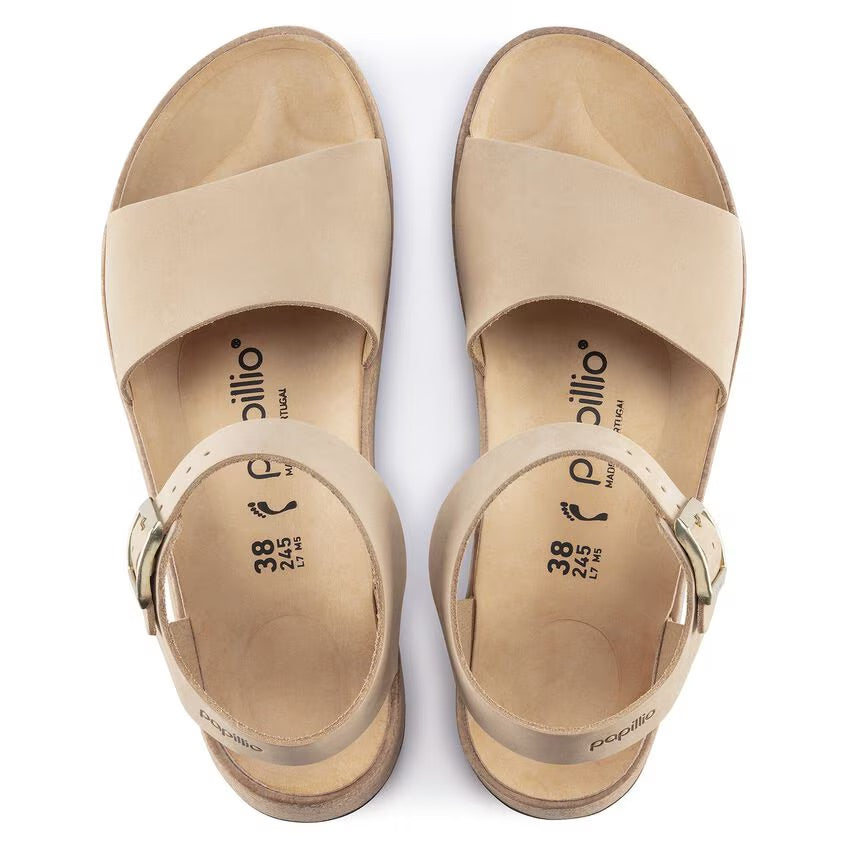 Birkenstock Papillio GLENDA 1022966 Sandcastle | Nubuck Largeur Étroite - Dealorys