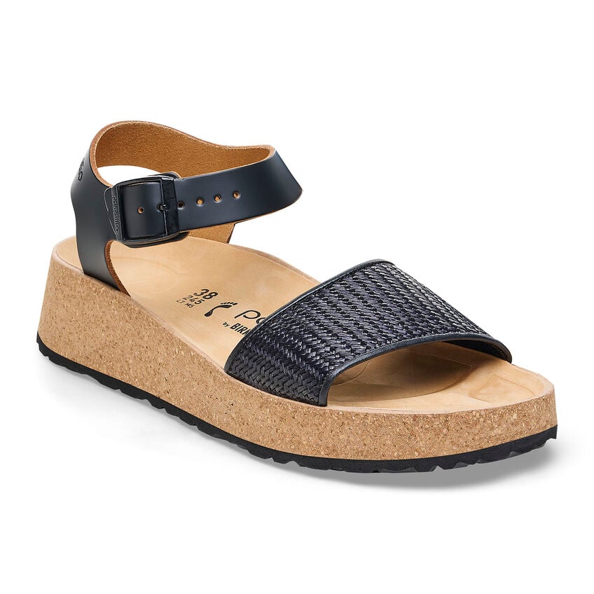 Birkenstock Papillio GLENDA 1026932 Noir | Cuir Largeur Étroite - Dealorys