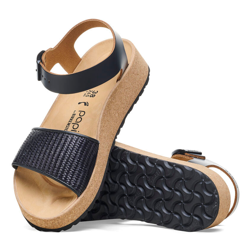 Birkenstock Papillio GLENDA 1026932 Noir | Cuir Largeur Étroite - Dealorys