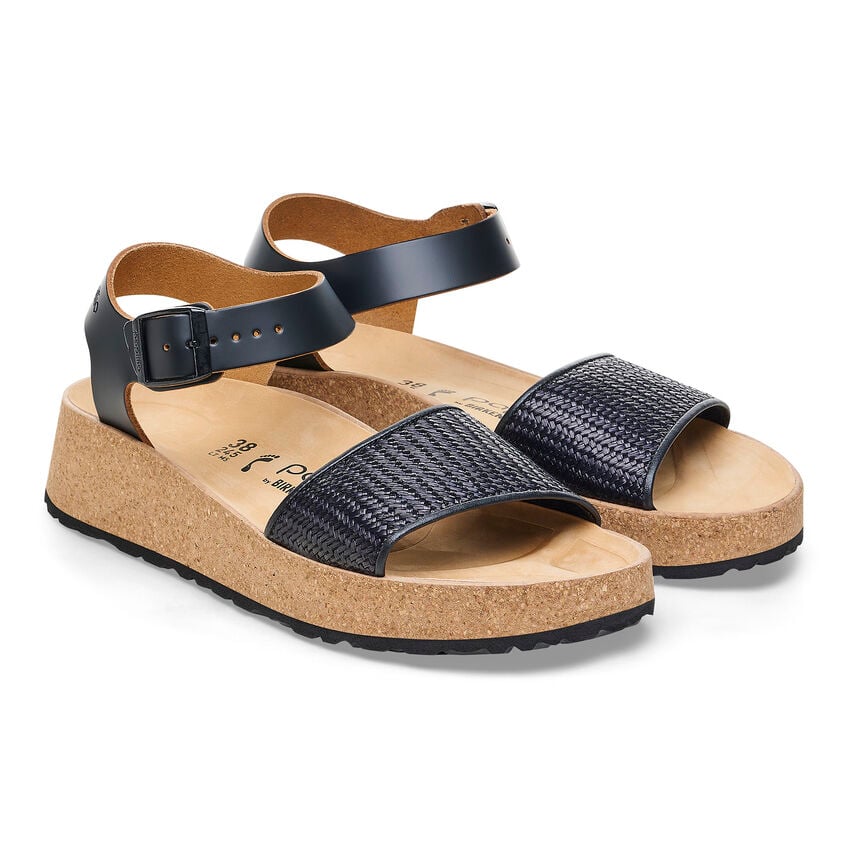 Birkenstock Papillio GLENDA 1026932 Noir | Cuir Largeur Étroite - Dealorys