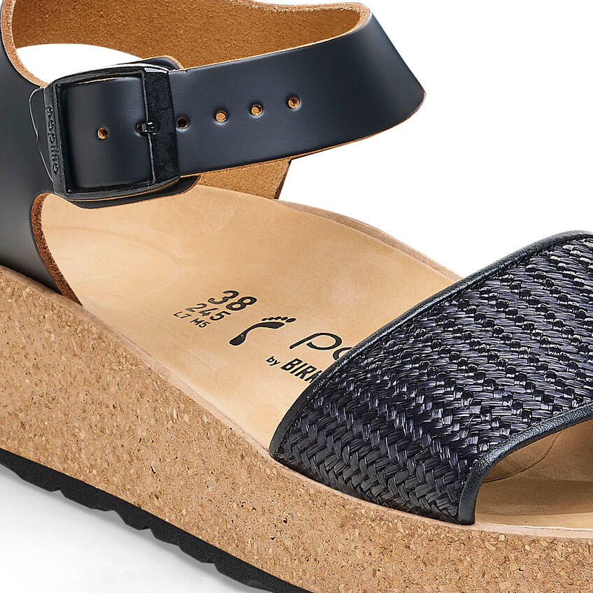 Birkenstock Papillio GLENDA 1026932 Noir | Cuir Largeur Étroite - Dealorys