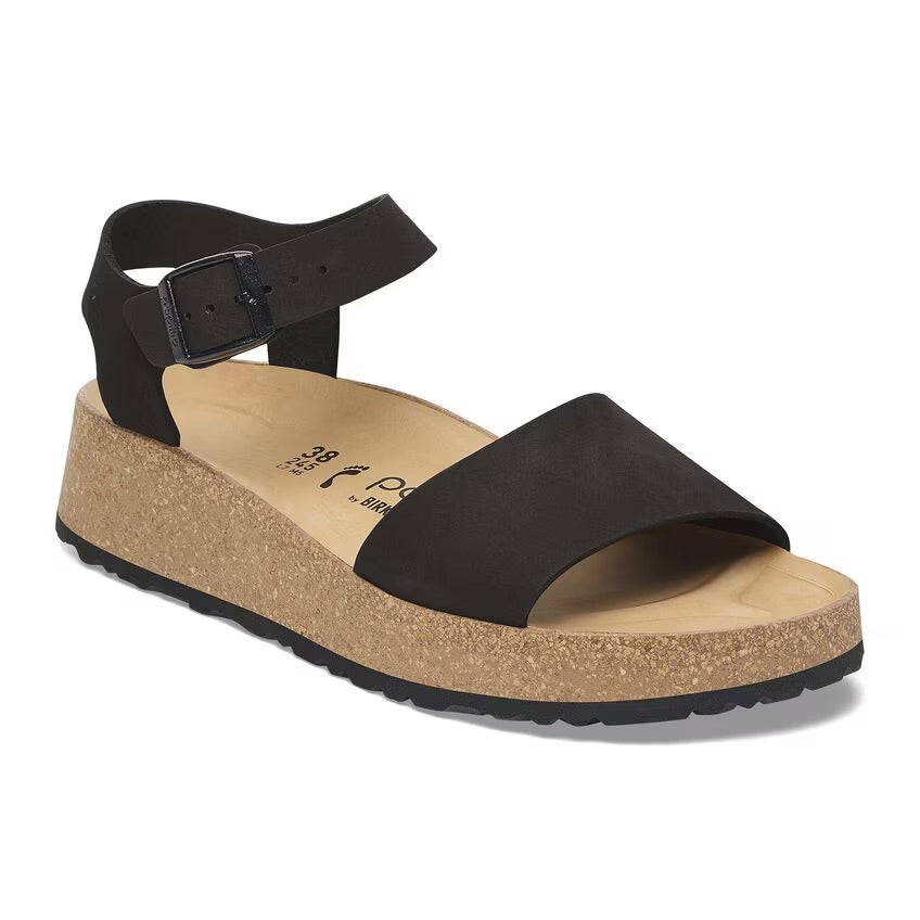 Birkenstock Papillio GLENDA 1029046 Noir | Nubuck Largeur Étroite - Dealorys