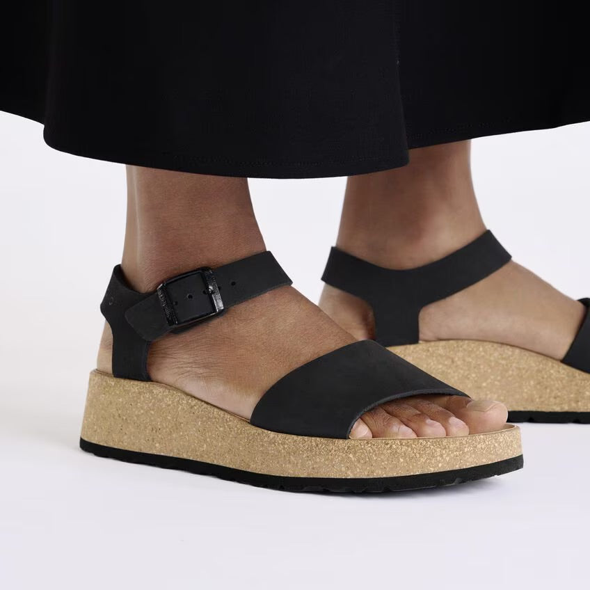 Birkenstock Papillio GLENDA 1029046 Noir | Nubuck Largeur Étroite - Dealorys