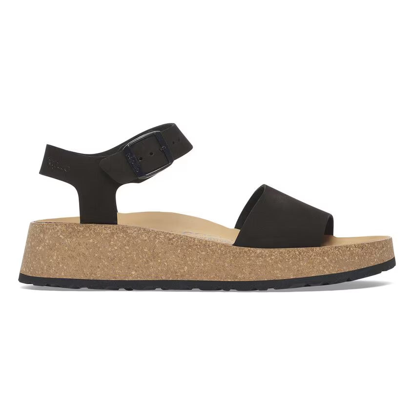 Birkenstock Papillio GLENDA 1029046 Noir | Nubuck Largeur Étroite - Dealorys