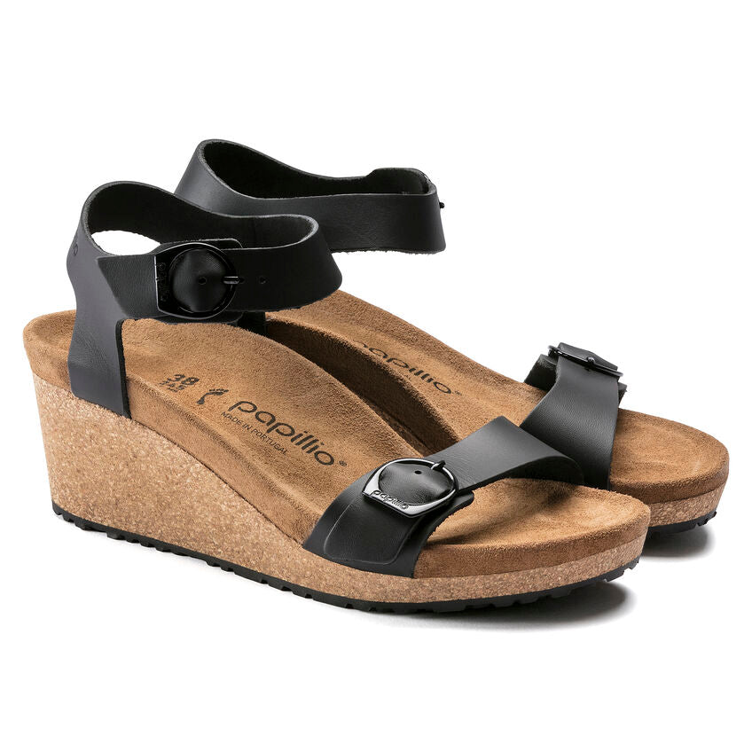 Birkenstock Papillio SOLEY 1018522 Noir | Cuir Largeur Étroite - Dealorys