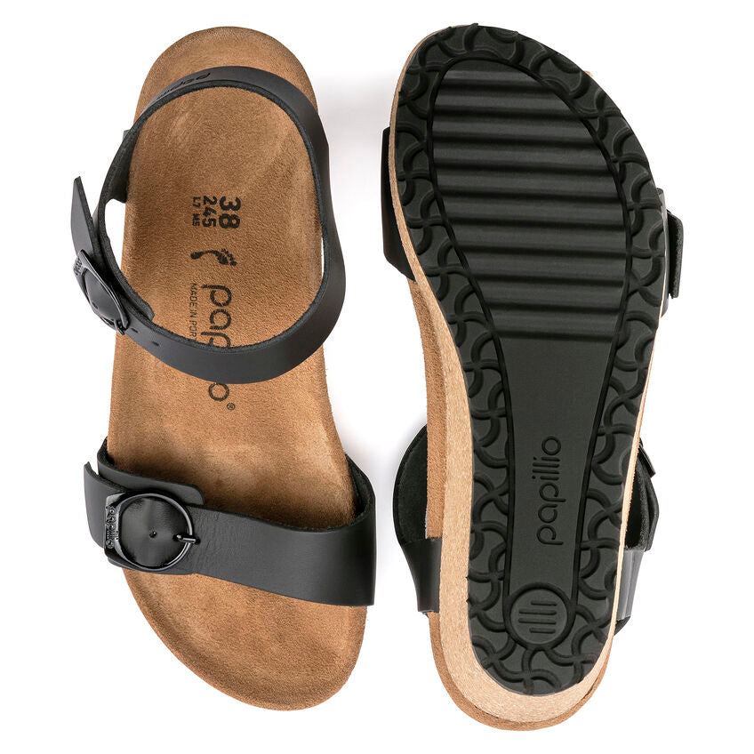 Birkenstock Papillio SOLEY 1018522 Noir | Cuir Largeur Étroite - Dealorys