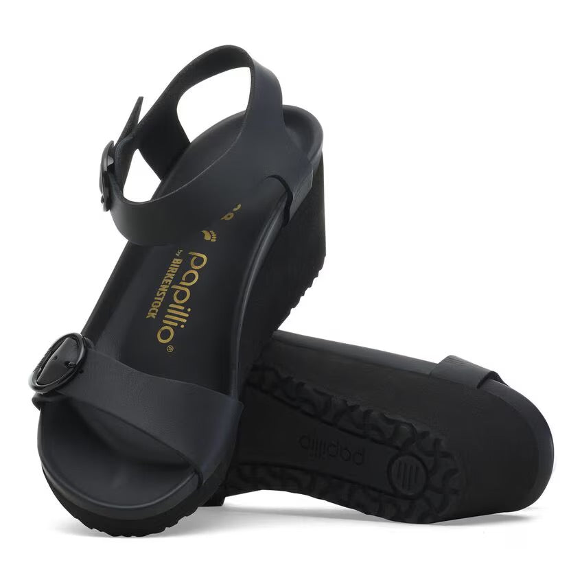 Birkenstock Papillio SOLEY 1030787 Black/Black | Cuir Largeur Étroite - Dealorys