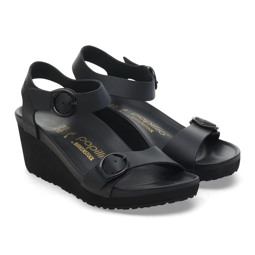Birkenstock Papillio SOLEY 1030787 Black/Black | Cuir Largeur Étroite - Dealorys