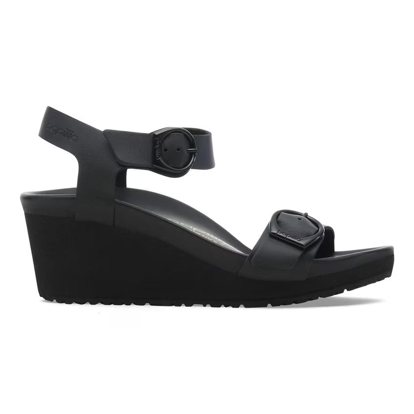 Birkenstock Papillio SOLEY 1030787 Black/Black | Cuir Largeur Étroite - Dealorys