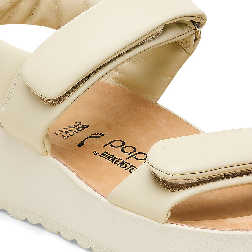 Birkenstock Papillio THEDA 1026942 Ecru | Cuir Exquisite Largeur Étroite - Dealorys
