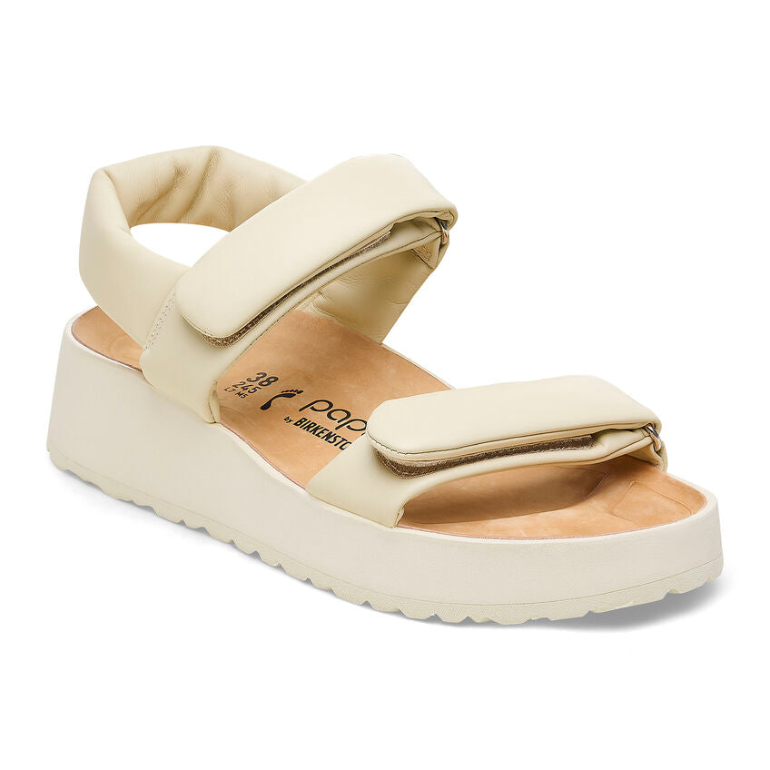 Birkenstock Papillio THEDA 1026942 Ecru | Cuir Exquisite Largeur Étroite - Dealorys