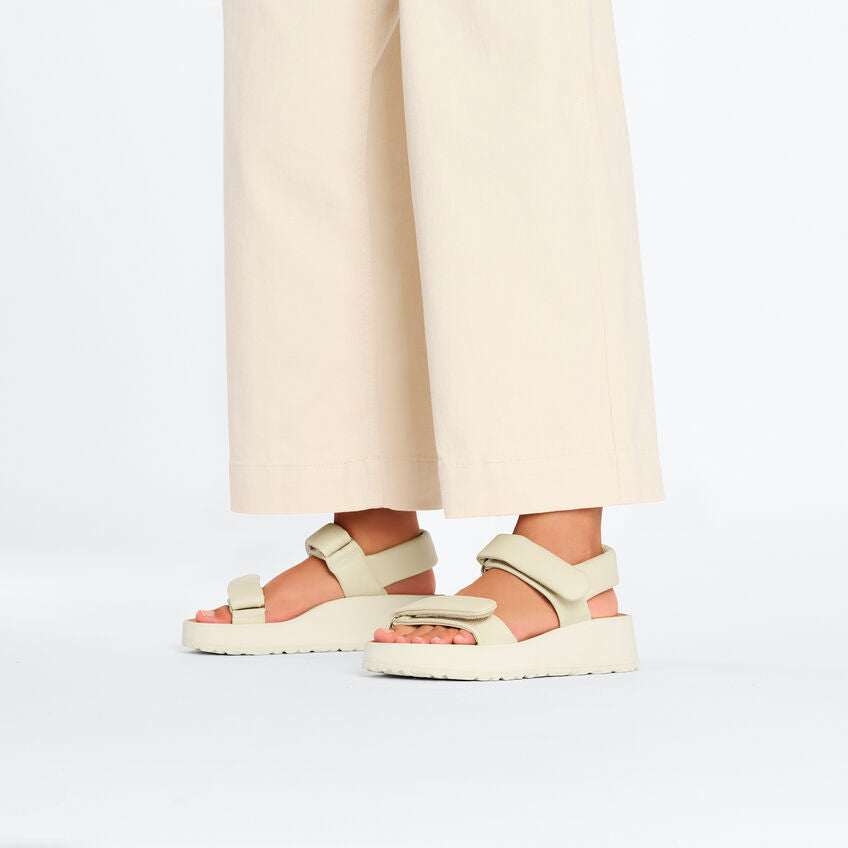 Birkenstock Papillio THEDA 1026942 Ecru | Cuir Exquisite Largeur Étroite - Dealorys