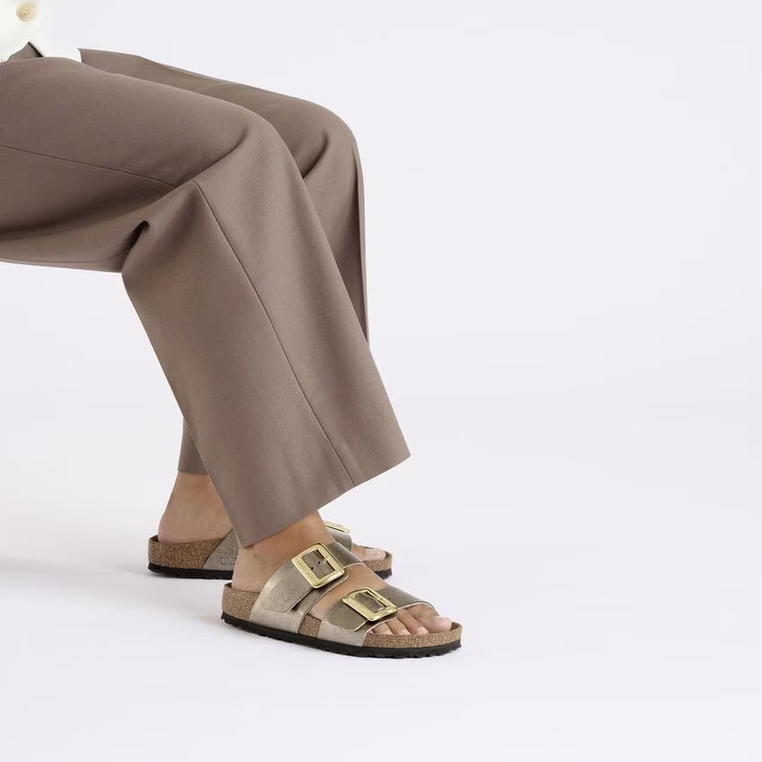 Birkenstock Sydney Luxe Buckle 1029372 Graceful Taupe | Birko-Flor Largeur Étroite - Dealorys