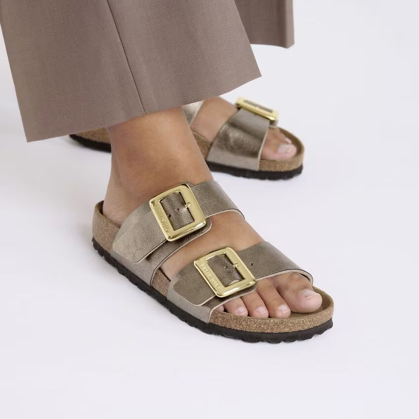 Birkenstock Sydney Luxe Buckle 1029372 Graceful Taupe | Birko-Flor Largeur Étroite - Dealorys