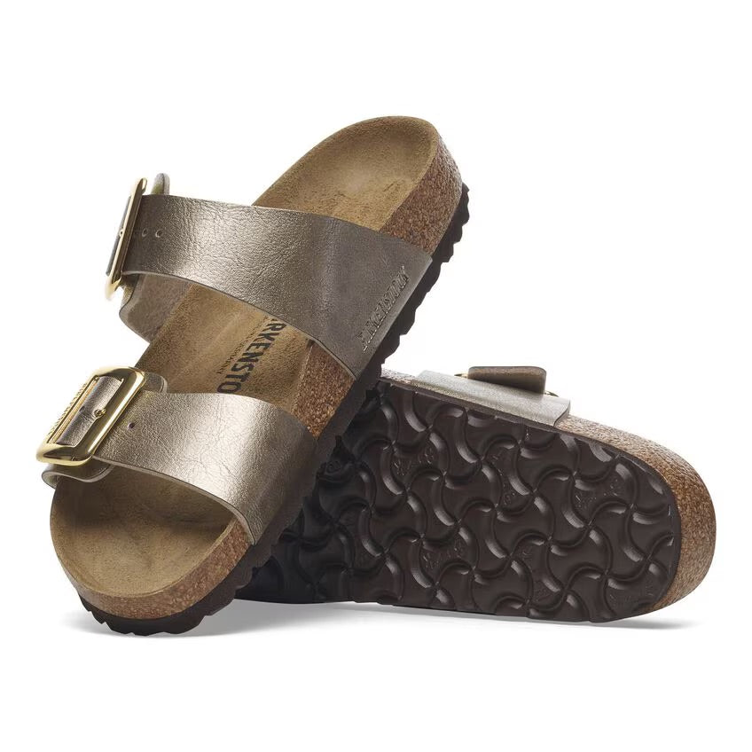 Birkenstock Sydney Luxe Buckle 1029372 Graceful Taupe | Birko-Flor Largeur Étroite - Dealorys