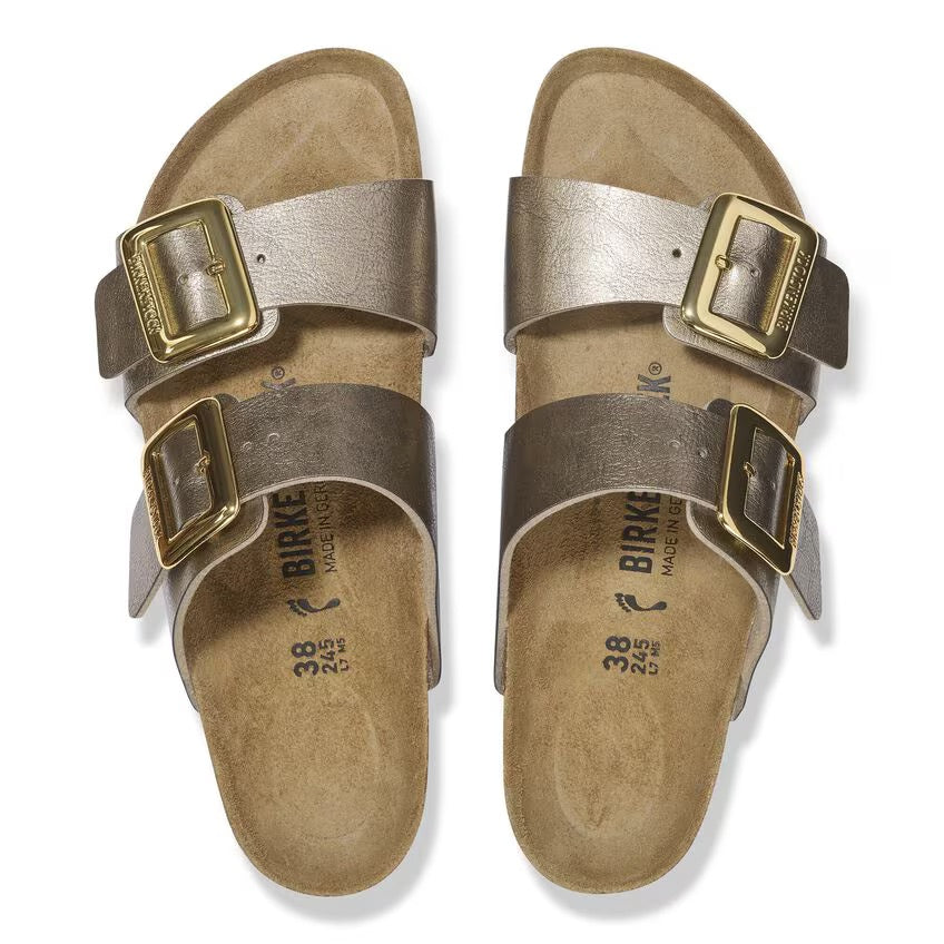Birkenstock Sydney Luxe Buckle 1029372 Graceful Taupe | Birko-Flor Largeur Étroite - Dealorys