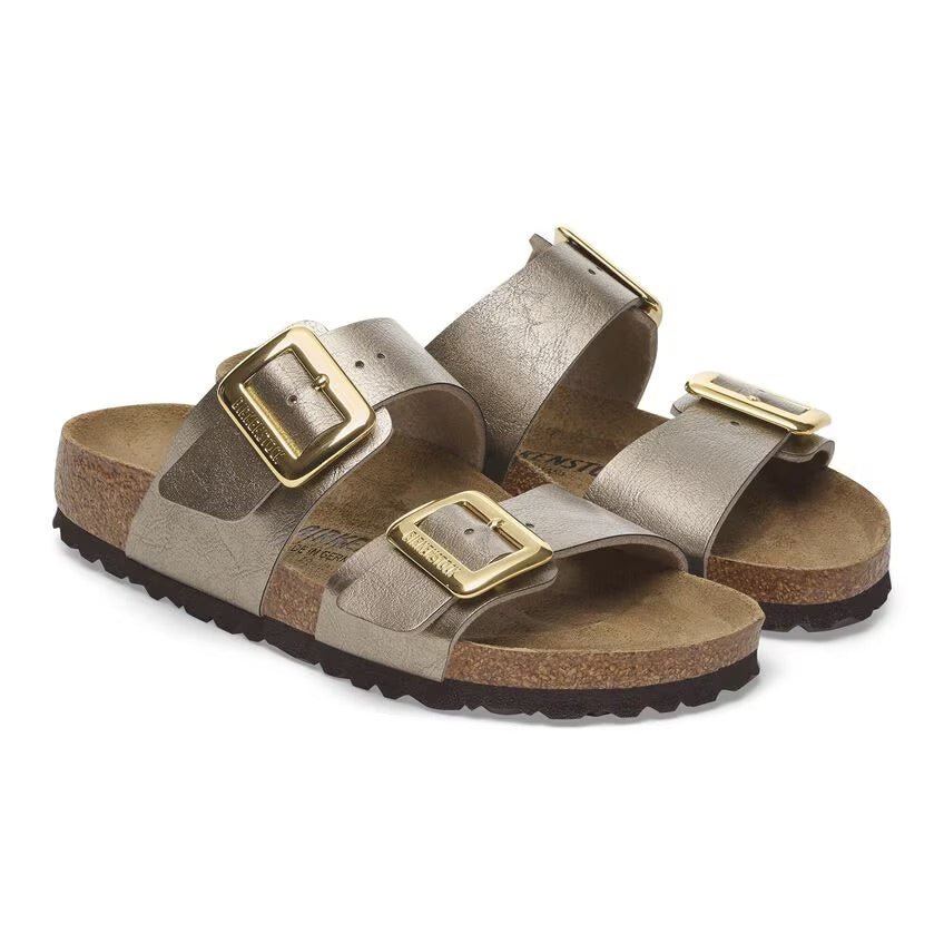 Birkenstock Sydney Luxe Buckle 1029372 Graceful Taupe | Birko-Flor Largeur Étroite - Dealorys