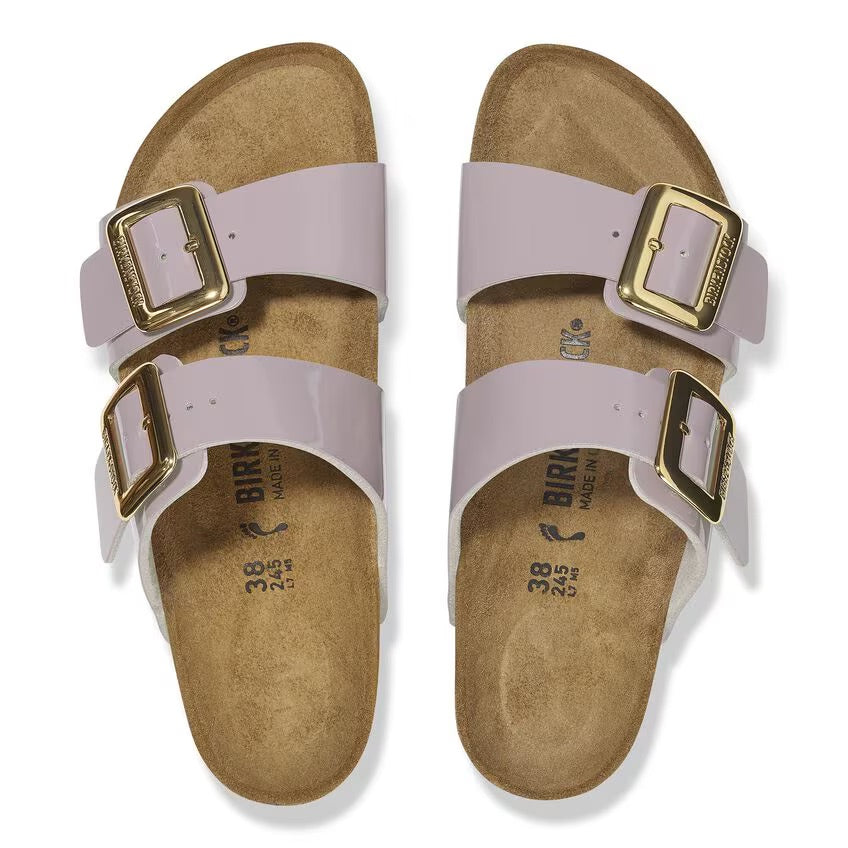 Birkenstock Sydney Luxe Buckle 1029473 Faded Purple Patent | Birko-Flor Largeur Étroite - Dealorys