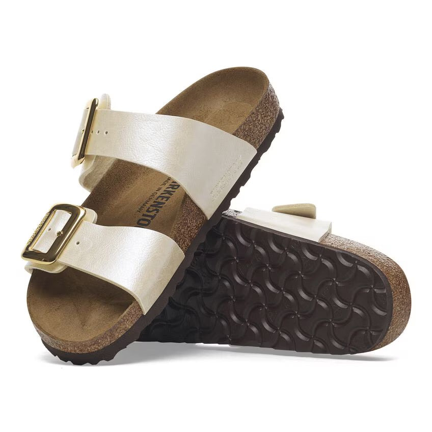 Birkenstock Sydney Luxe Buckle 1029492 Graceful Pearl White | Birko-Flor Largeur Étroite - Dealorys