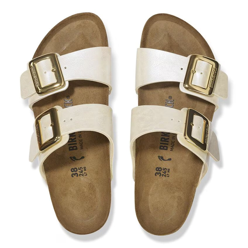 Birkenstock Sydney Luxe Buckle 1029492 Graceful Pearl White | Birko-Flor Largeur Étroite - Dealorys