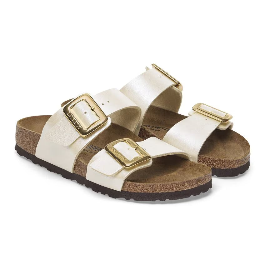 Birkenstock Sydney Luxe Buckle 1029492 Graceful Pearl White | Birko-Flor Largeur Étroite - Dealorys