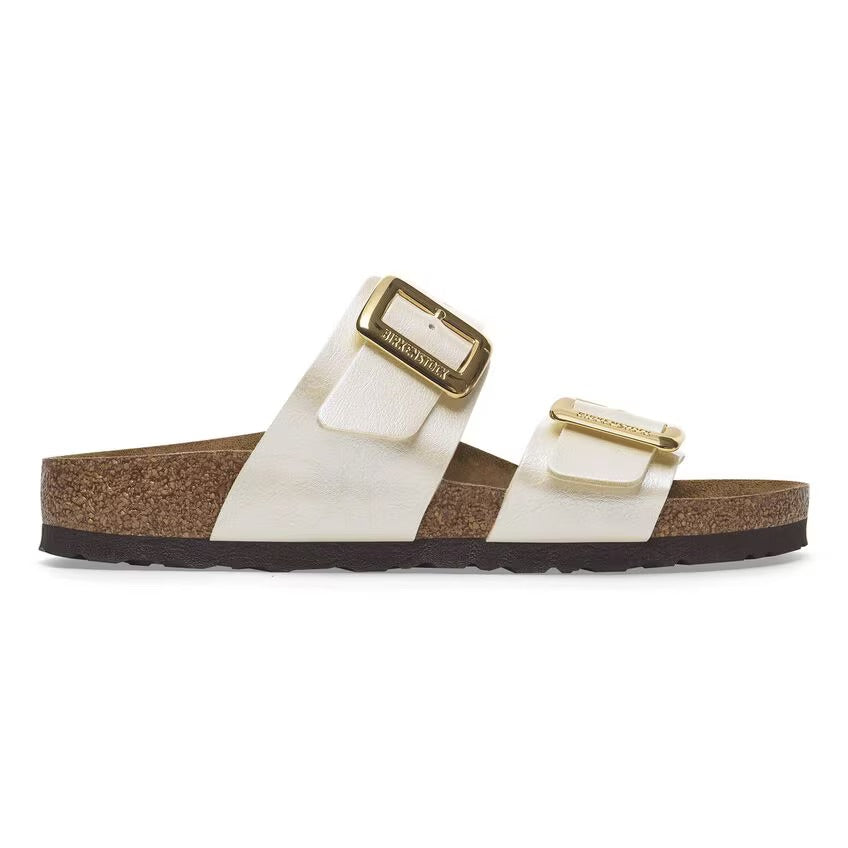 Birkenstock Sydney Luxe Buckle 1029492 Graceful Pearl White | Birko-Flor Largeur Étroite - Dealorys