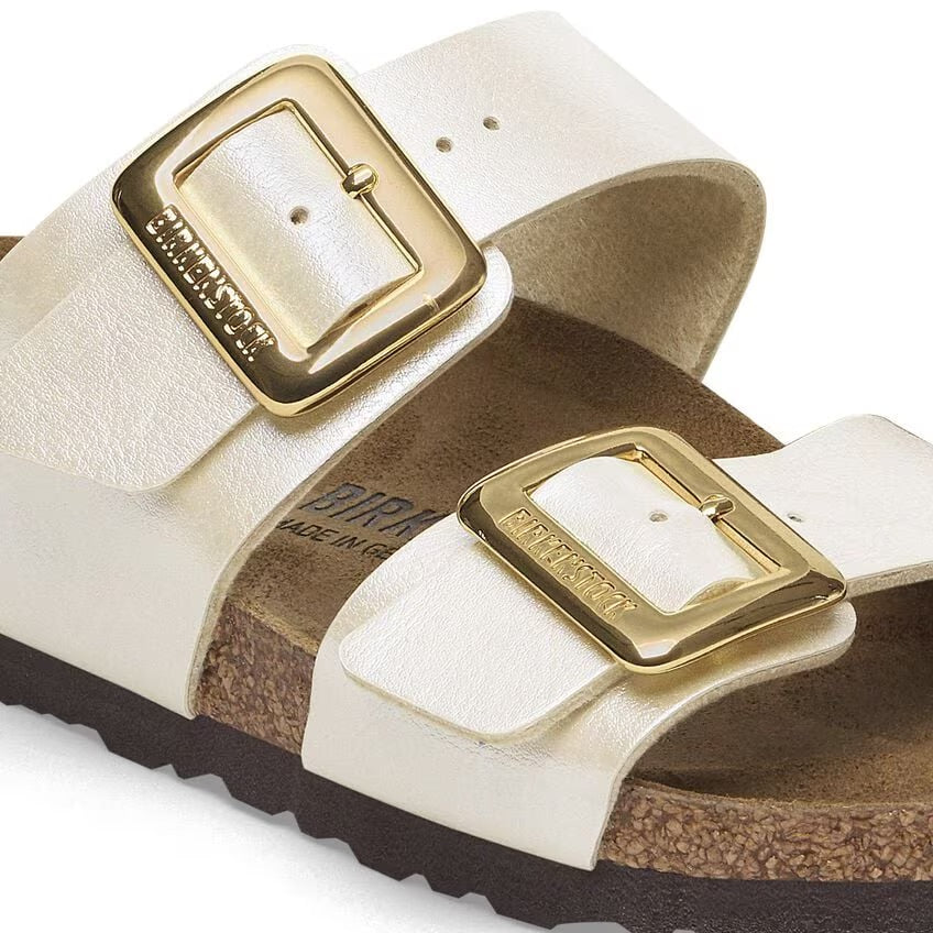 Birkenstock Sydney Luxe Buckle 1029492 Graceful Pearl White | Birko-Flor Largeur Étroite - Dealorys