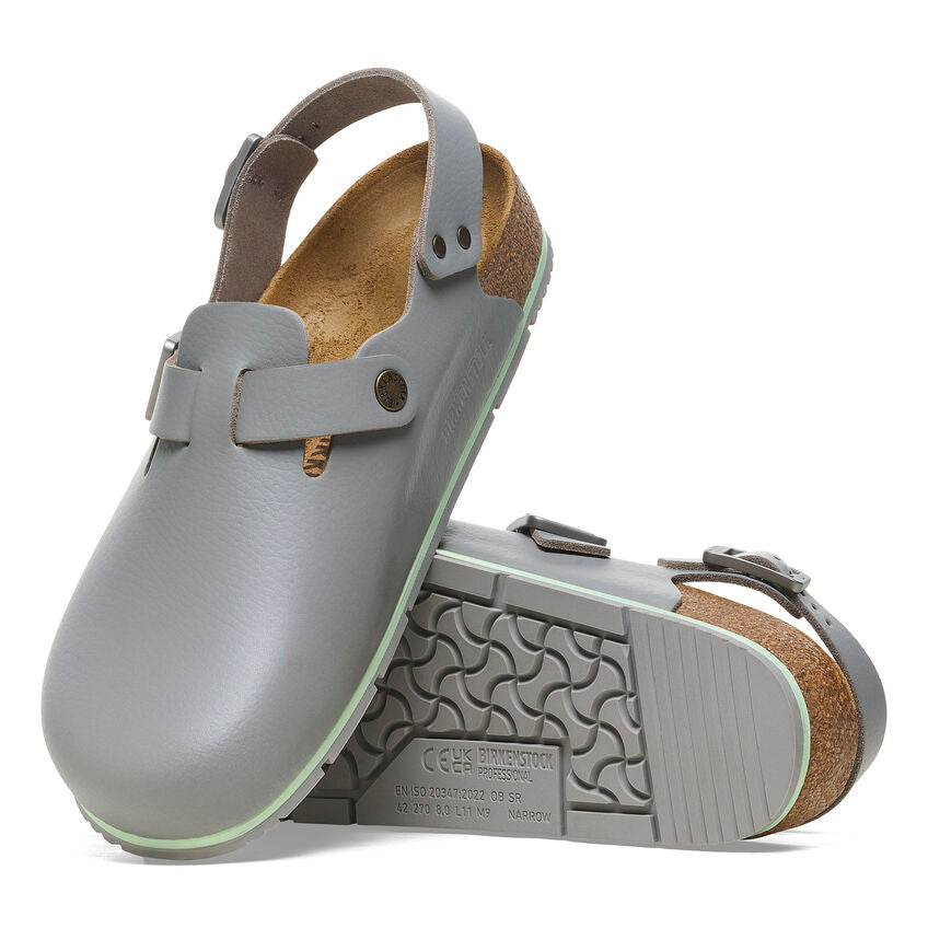 Birkenstock TOKIO PRO 1026055 Gun Metal | Cuir Largeur Régulière Antidérapant - Dealorys