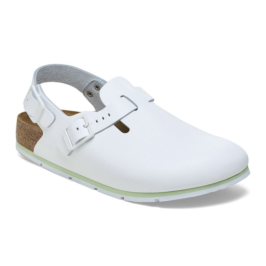 Birkenstock TOKIO PRO 1026186 Blanc | Cuir Largeur Étroite - Antidérapant - Dealorys