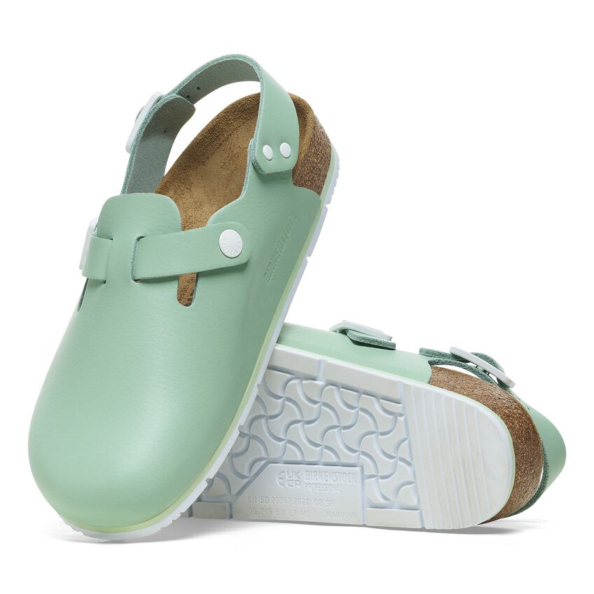 Birkenstock TOKIO PRO 1026221 Matcha | Cuir Largeur Étroite - Antidérapant - Dealorys