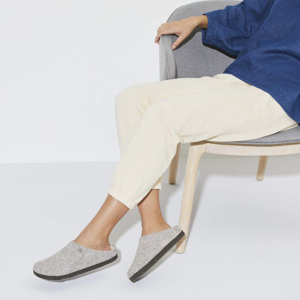 Birkenstock ZERMATT SHEARLING 1015086 Light Gray | Laine/Shearling Largeur Étroite - Dealorys