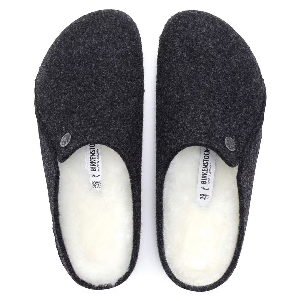 Birkenstock ZERMATT SHEARLING 1015090 Anthracite | Laine/Shearling Largeur Régulière - Dealorys
