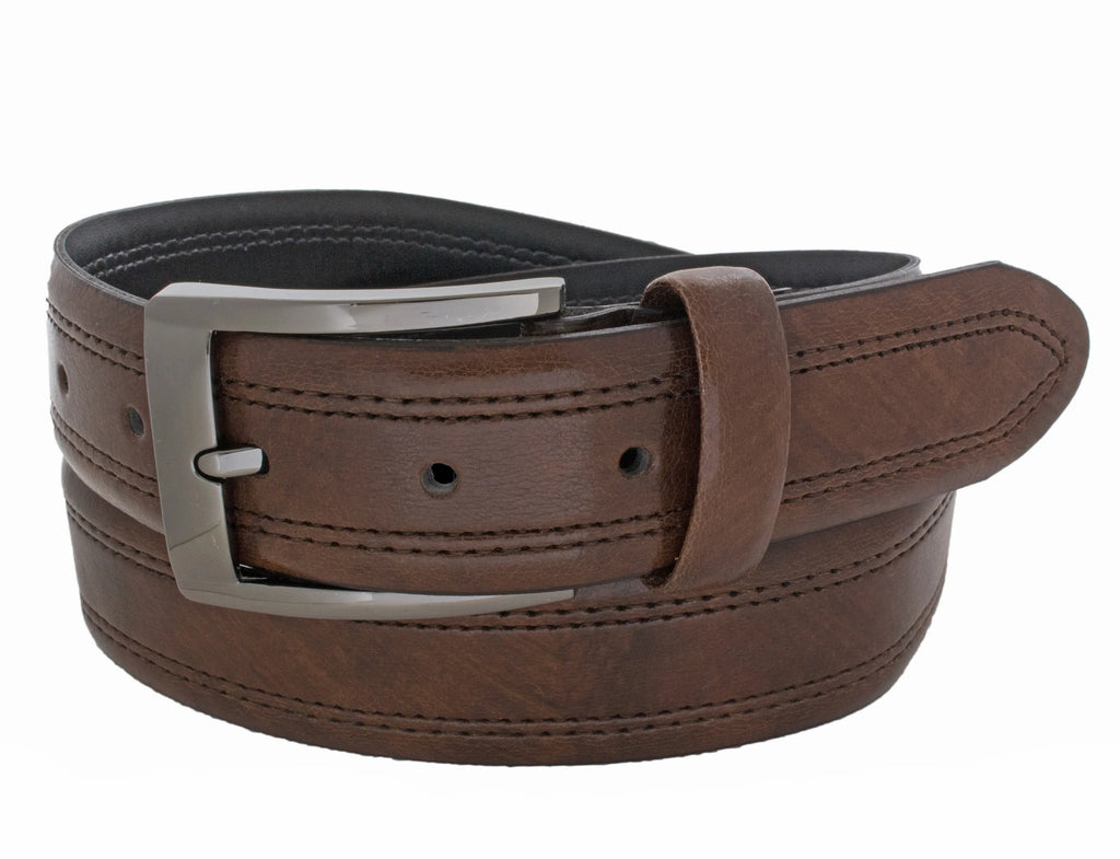 Custom Leather Double Stitched Chicago Screw 10235CS-13 Brun Foncé - Dealorys