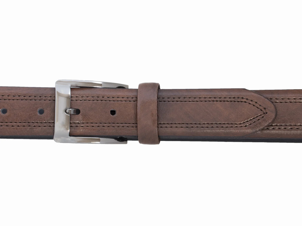 Custom Leather Double Stitched Chicago Screw 10235CS-13 Brun Foncé - Dealorys