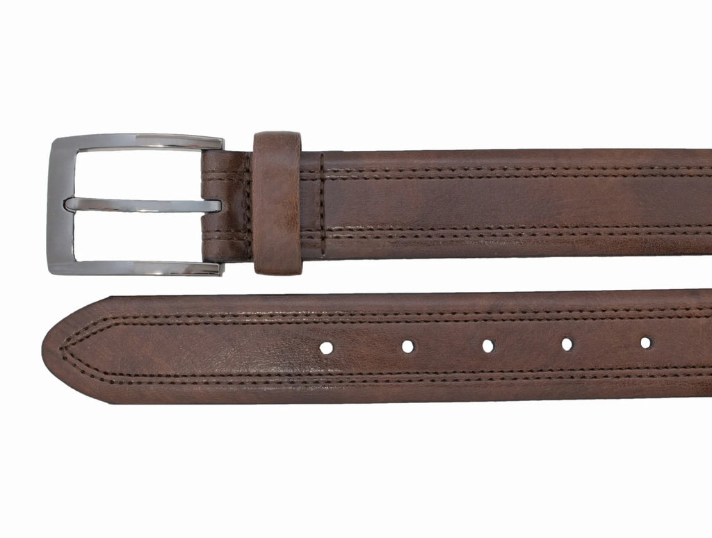 Custom Leather Double Stitched Chicago Screw 10235CS-13 Brun Foncé - Dealorys