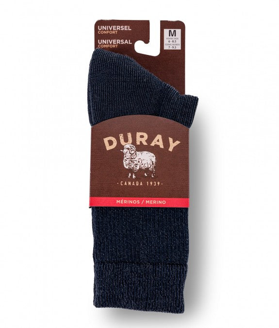 Duray Bas en Laine Mérino Universel/Confort OFFICE Gris/Bleu - Dealorys