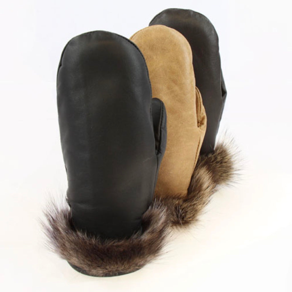 Fourrures Grenier Mitaines de Ville Cuir-Poignet Complet Chat Sauvage - Dealorys