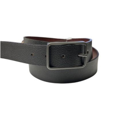 Lindenmann Ceinture en cuir li-2246-08 Noir/Brun Réversible - Dealorys