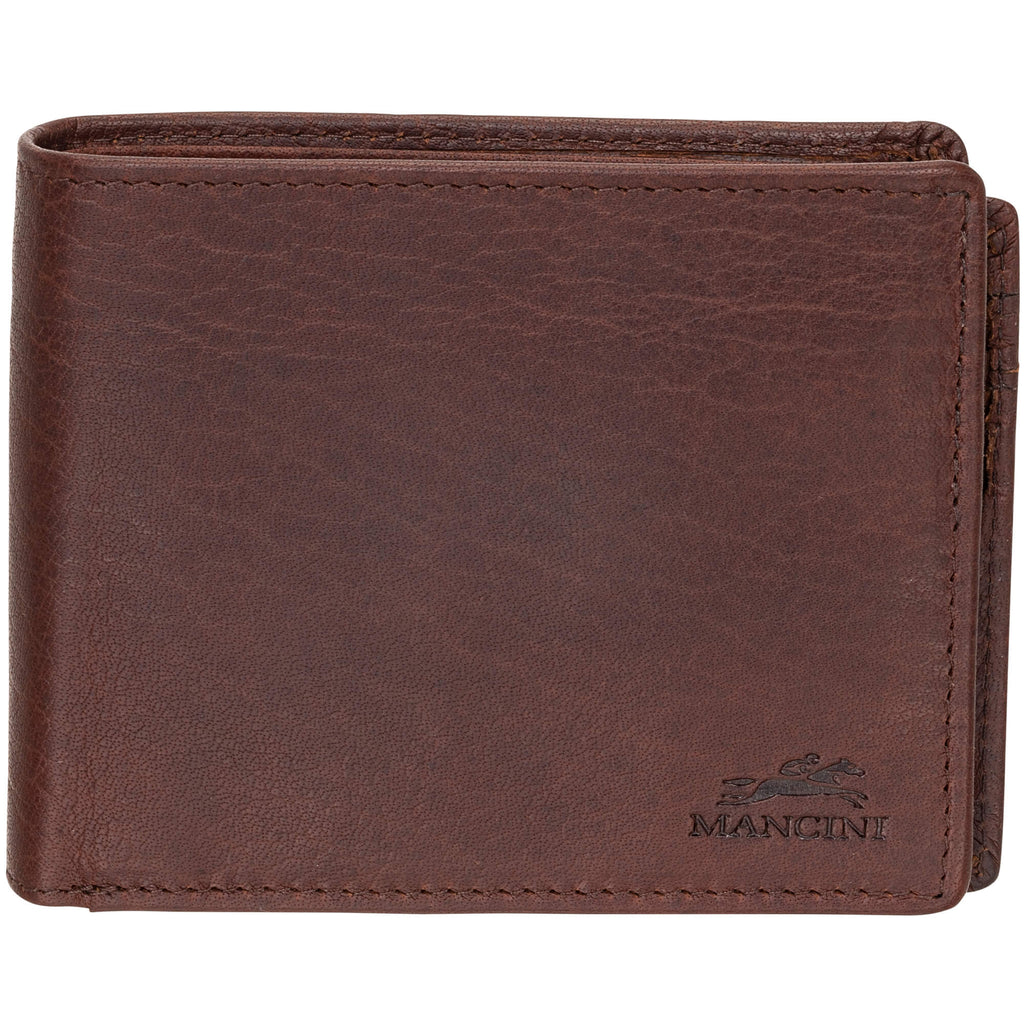Mancini Portefeuille RFID avec volet au centre et pochette pour la monnaie 99-54183 | Cuir Buffalo - Dealorys