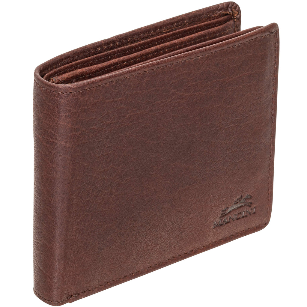 Mancini Portefeuille RFID avec volet au centre et pochette pour la monnaie 99-54183 | Cuir Buffalo - Dealorys