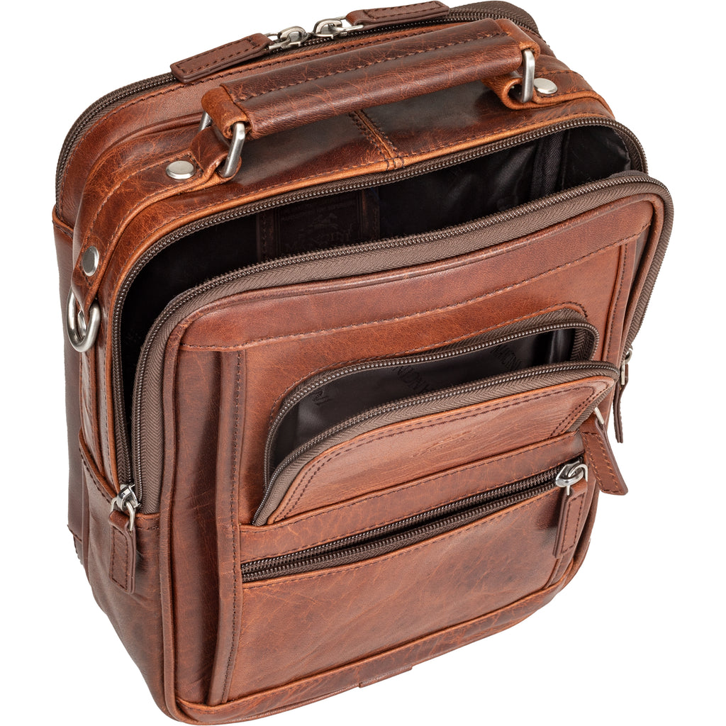 Mancini Buffalo Grand sac unisexe avec organisateur arrière à fermeture éclair 99-5412 | Cuir - Dealorys