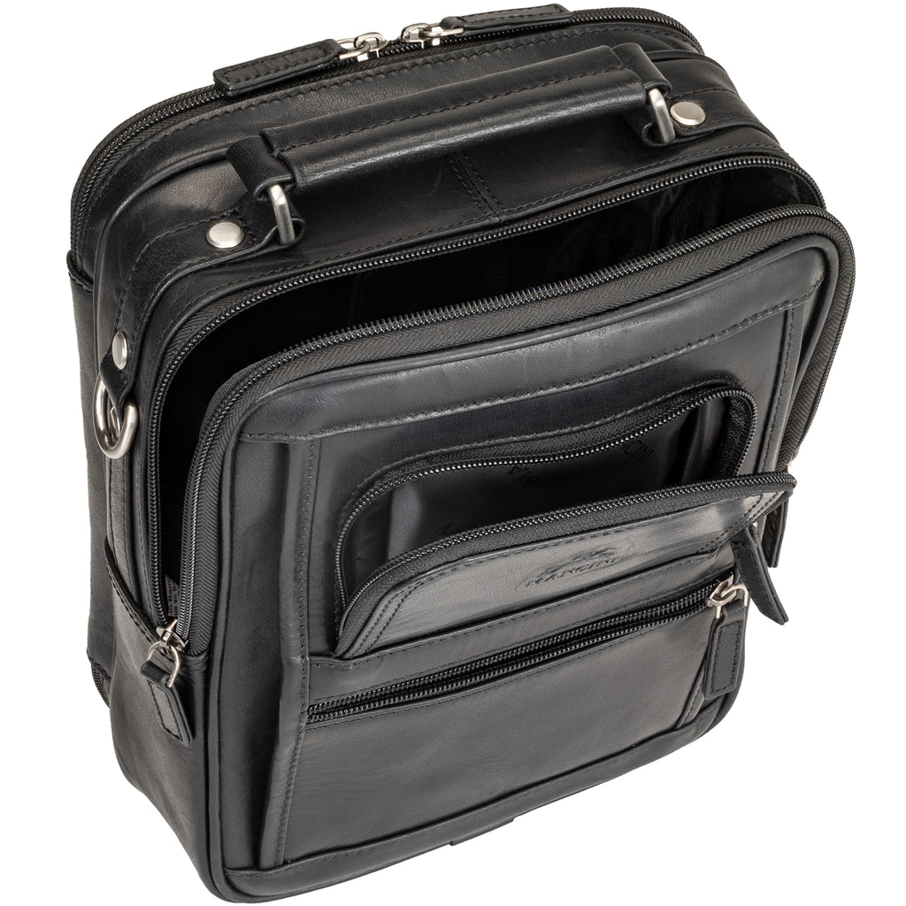 Mancini Buffalo Grand sac unisexe avec organisateur arrière à fermeture éclair 99-5412 | Cuir - Dealorys