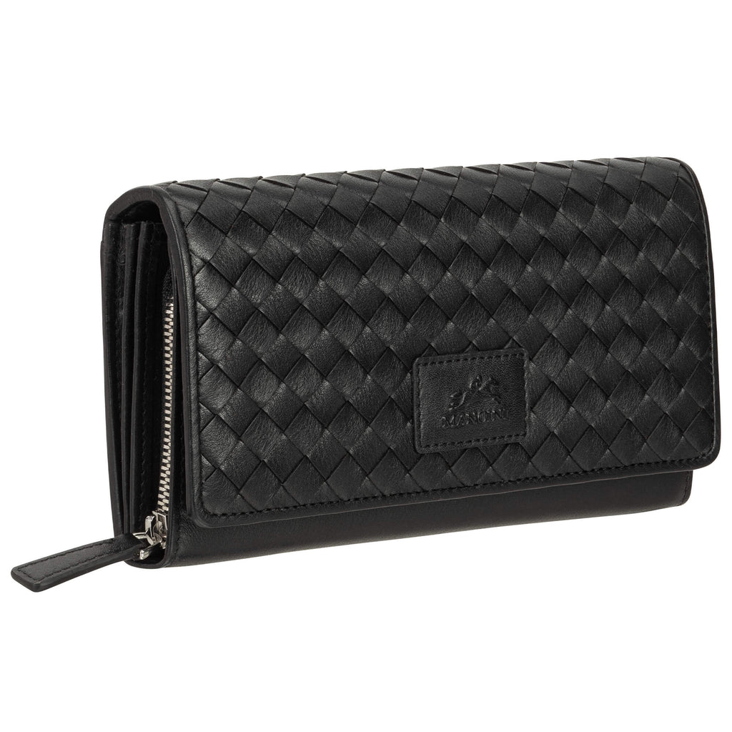 Mancini Panier Tissé portefeuille RFID "clutch” 6500376 | Cuir - Dealorys
