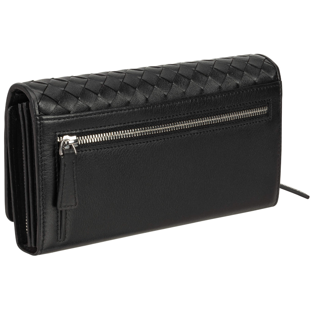 Mancini Panier Tissé portefeuille RFID "clutch” 6500376 | Cuir - Dealorys