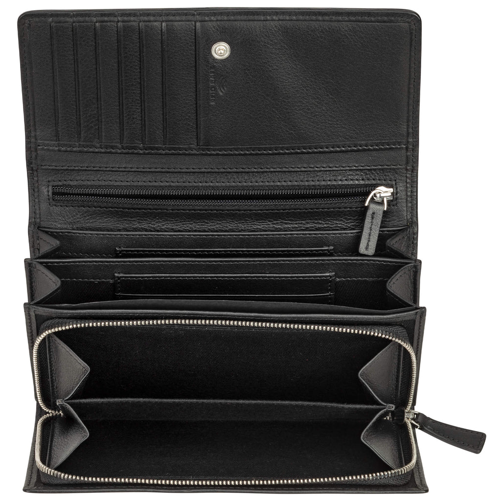 Mancini Panier Tissé portefeuille RFID "clutch” 6500376 | Cuir - Dealorys