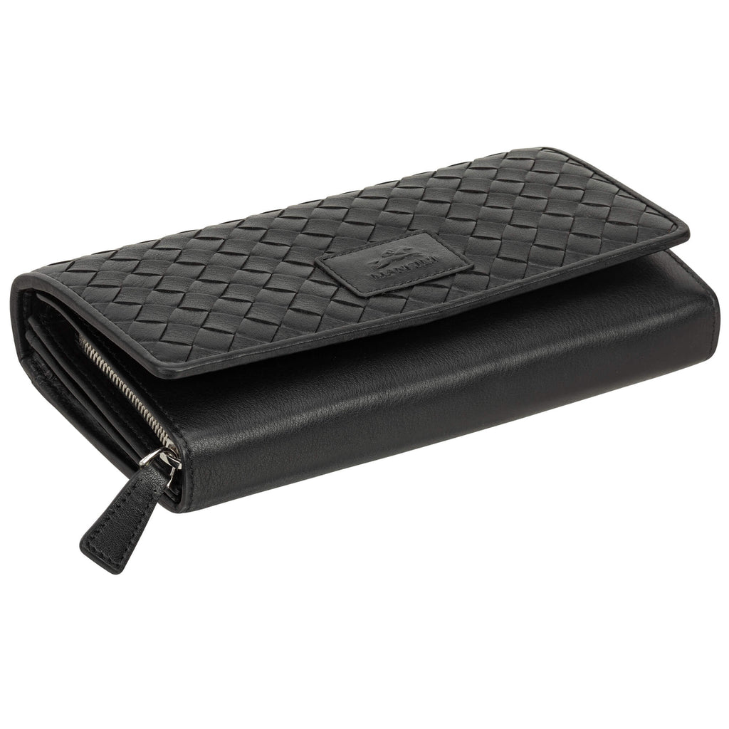 Mancini Panier Tissé portefeuille RFID "clutch” 6500376 | Cuir - Dealorys