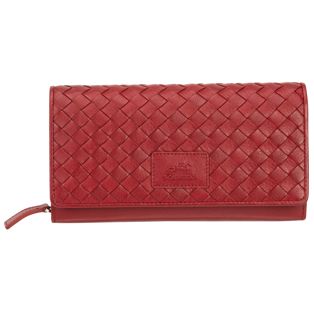 Mancini Panier Tissé portefeuille RFID "clutch” 6500376 | Cuir - Dealorys